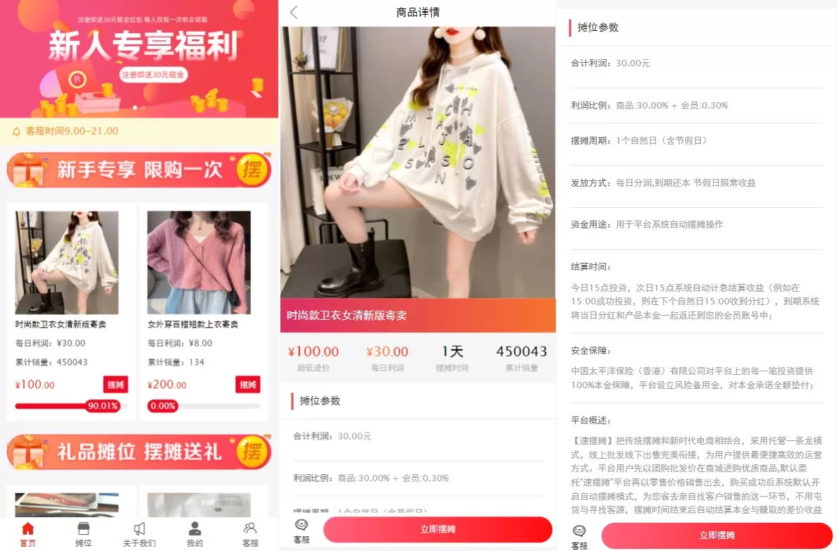 女性投资盘摆摊系统源码——投资理财与摆摊投资分红平台