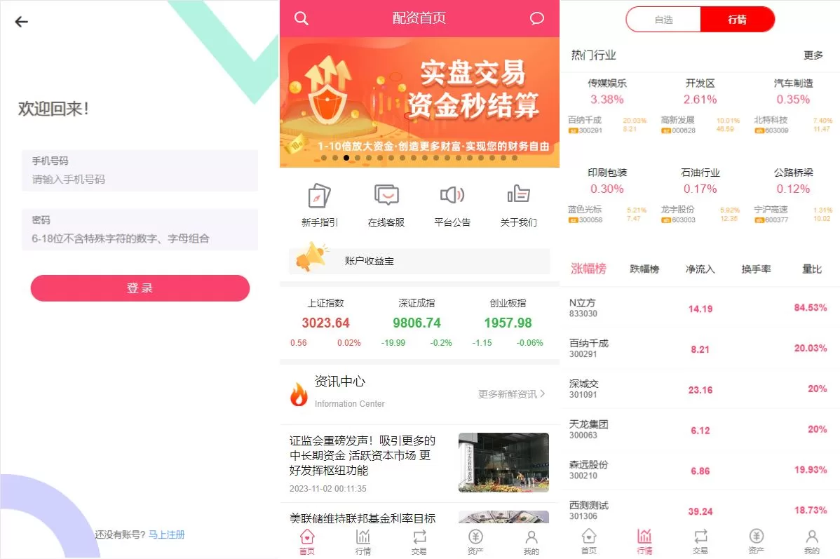 新版股票配资系统源码/A股股票系统/前端uinapp