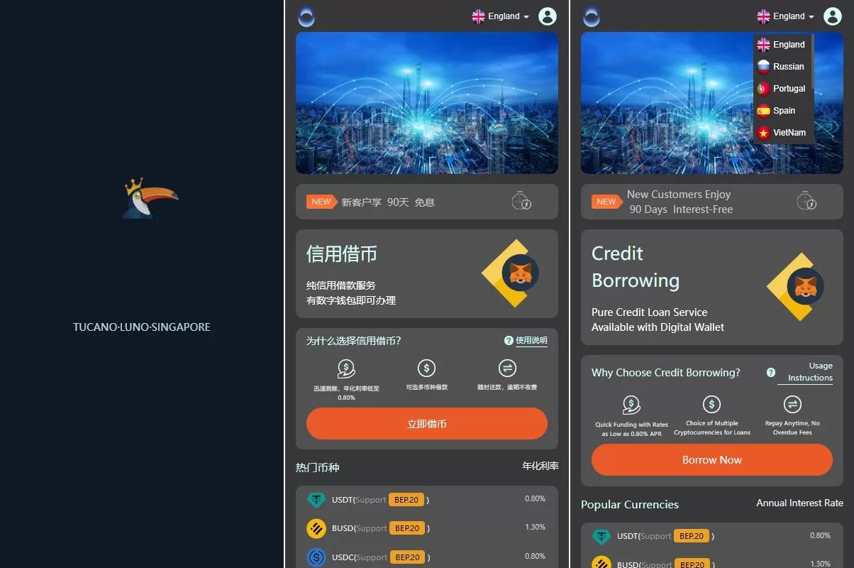 多语言USDT借贷系统源码/借币贷款/套路贷/前端HTML