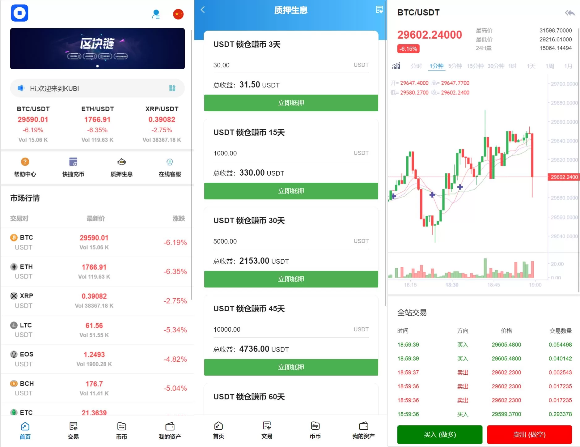 多语言交易所源码/币币交易/秒合约交易/质押生息